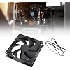 100mm PWM Case Fan, Low Noise Computer Cooling Fan with Double Ball Bearings, Intelligent Temperature Control, 4PIN Computer Case Fan
