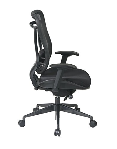 Space Seating Breathable Mesh High Back And Padded Seat, Ultra 2-To-1 Synchro Tilt Control, Seat Slider And Gunmetal Finish Executive Chair #TOP3