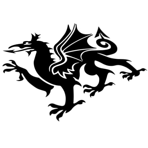 Image of Cymru Welsh Dragon Wales Car Sticker Vinyl Decal (120mm x 95mm (LxH))