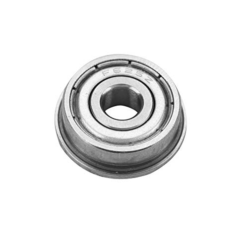 Rodamiento En Miniatura, 10 Piezas F625ZZ 5 X 16 X 5 Mm Rodamientos De Bolas Con Bridas En Miniatura Con Doble Blindaje Para Equipos Industriales, Micromotor, Motor De Rotación Pequeño