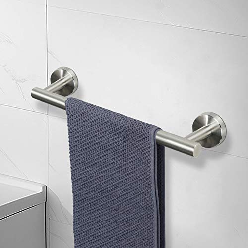 Nearmoon Bathroom Towel Bar, Bath Accessories Thicken Stainless Steel Shower Towel Rack For Bathroom, Towel Holder Wall Mounted (1 Pack, Brushed Nickel, 16 Inch) #TOP6