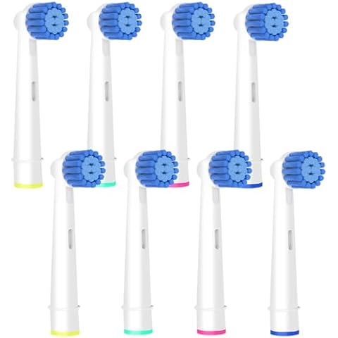 8 Pack Gentle Cleaning Brush Heads for Oral b Cover