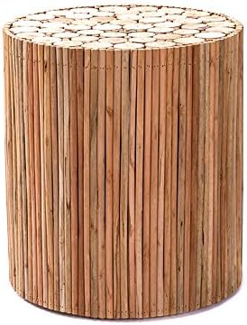 ZHIRONG Round Solid Wood Side Table Living Room Coffee Table Corner Table Bedside Table Telephone Table 4146CM