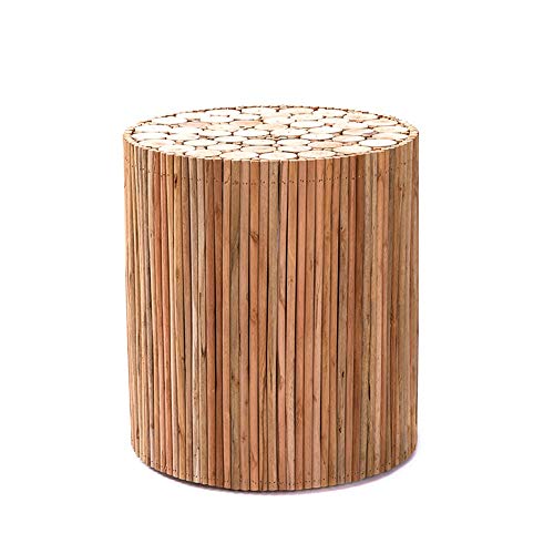 Zhirong Round Solid Wood Side Table Living Room Coffee Table Corner Table Bedside Table Telephone Table 4146Cm #TOP30