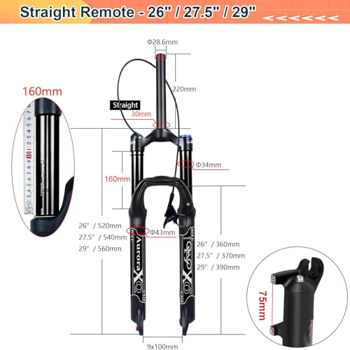 Fourche vtt pivot 1-1/8 pour éliminer les vibrations en descente