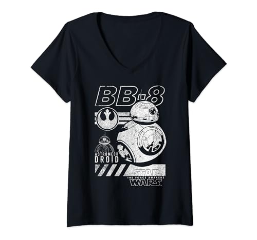 T-shirt Star Wars femme BB-8 en coton léger idéal pour les conventions et sorties ciné
