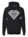 Victory Ink Men's Popular Fashion Diamond Graphic Hoodie Dope Swag Hip Hop Hooded Sweatshirt (XL, Black)