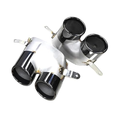 Embouts d'échappement en acier inoxydable noir mat pour Audi A6L S6