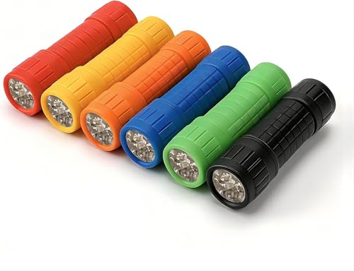 Lampe de poche enfant lot de 6 mini lampes colorées pour activités