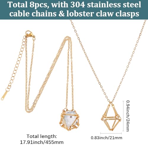 Soportes para collares de cristal que aseguran tus piedras sin pegamento 3