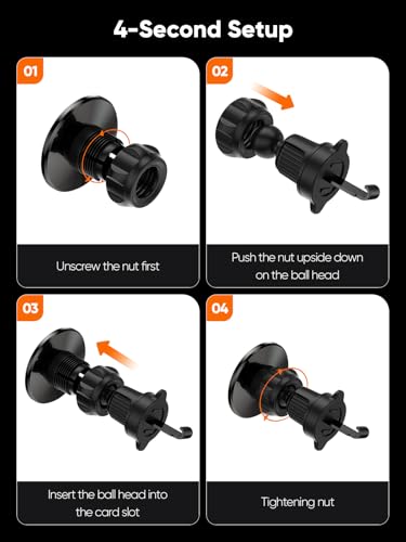 Image of CableCreation Magnetic Car Phone Holder Stand, AC Vent Mount with Strong Magnetic Grip, 360 Degree Rotation, Single Hand Use, Shockproof Build, Mobile Stand for Car