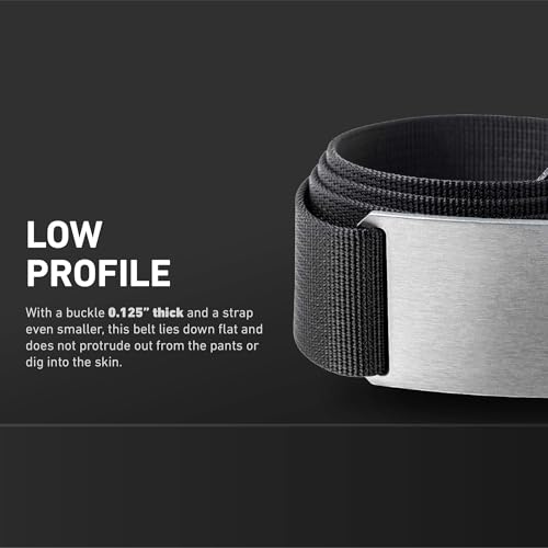 GRIP6 Granite Belt: Durable Belts for Men & Women, Versatile Nylon Tactical Belt for Work, Golf, Casual & Outdoor Use - Made in the USA