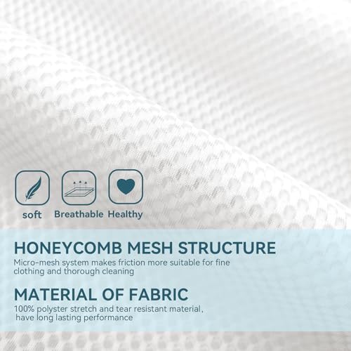 Honeycomb Mesh Laundry Bags for Delicates, Travel Storage Organize Bags,Clothing Washing Bags for Underwear, Lingerie, Bra, Blouse, Stocking, Socks, Jacket, Coat, Blanket, Shoes,Extra Strong(S+M+L) by Foyer Nuage - Used condition - Image 3