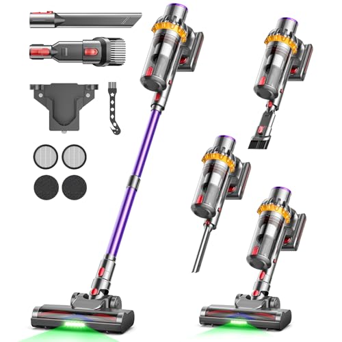 MAUOKE Aspirateur Balai sans Fil, 550W/45Kpa/70Min, 6 in 1 Aspirateur Balai sans Fil Puissant avec...