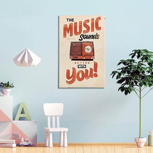 Poster The Music Sounds With You : toile de qualité supérieure pour décoration murale d'art - 4