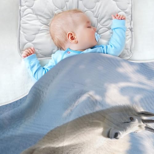 Image of Majestic Mountain Goat Baby Swaddle Blanket for Boys and Girls, Muslin Baby Receiving Swaddle Blanket, Soft Cotton Nursery Swaddling Blankets for Newborn Toddler Infant