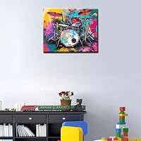 Fortschrittliches Mikrofon Malen nach Zahlen für Erwachsene und Anfänger, Banksy Street Art, Malen nach Zahlen auf Leinwand, Musikausrüstung, einfach zu malen, für modernen Stil, Heimdekoration – Ansicht 4