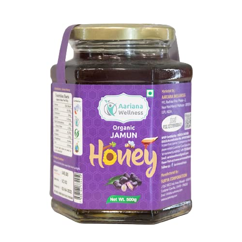 AARIANA WELLNESS Organic Jamun Honey Organic Honey Pure Honey, No