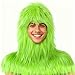 Hiwtonk Christmas Green Big Costume Xmas Faux Fur Deluxe Furry for Adults Halloween Christmas Cosplay Costume Party Supplies