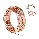 Tenn Well Aluminum Wire, 100 Feet 2mm Bendable Metal Craft Wire for Sculpting, Plants, Gardening, Bonsai Training, Jewelry Making(12 Gauge, Copper Tone)