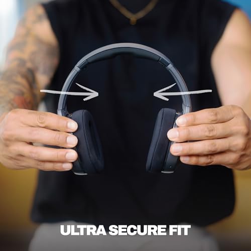 undefined Skullcandy Crusher 540 Active Wireless Bluetooth Headphones with Multi-Sensory Bass, Noise Isolating Over-Ear Fit, Sweat and Water Resistant, 40 Hours Battery, Microphone for iPhone Android - Coal の商品画像 5