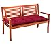 Produktbild DeTeX Bankauflage 110x45x8cm Viskoeffekt Indoor Outdoor Polsterauflage Bank Polster Auflage Sitzpolster Sitzauflage Rot