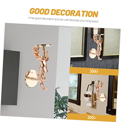 Doitool Home Decor 4Pcs Mermaid Candle Holder Gold Candelabra Metal Candle Holder Candle Sconces Candle Mermaid Statue Zinc Alloy Vintage Decor #TOP3