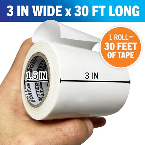 Image of Repair Tape for Fabric and Vinyl 30ft x 3in, White Waterproof Patch Tape