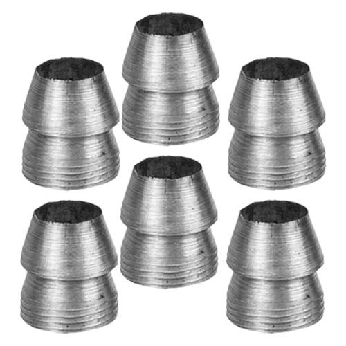 Mikikit 6 Piezas Cuña de Hierro Redonda para Mango, Herramienta de Jardinería Resistente y Multifuncional para Poda de Plantas en Exteriores