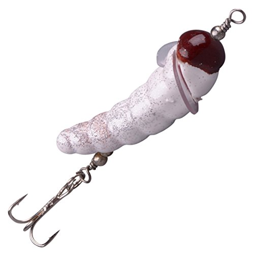 Trout Master Camola 3,5cm 2,5g - Bienenlarven Imitation zum Forellenangeln, Spinnköder für Forellen, Forellenköder, Bienenmade, Farbe:White
