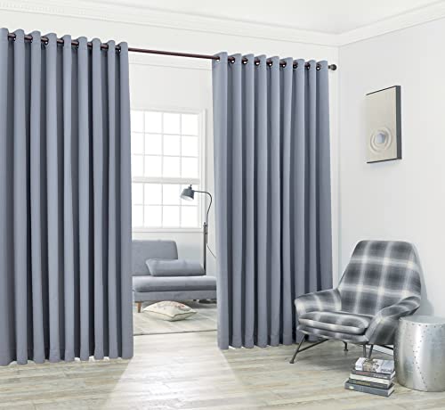 Linenzone Light Gray Extra Wide Curtain Panels With 2 Matching Tie-Backs. Use As Wall Curtains, Curtain Room Dividers, Portable Office Walls Dividers, Dividers For Bedroom. (Nicole 108 X 120 Grey) #TOP15