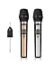 Wireless Microphone System UHF Dynamic Handheld mic with 1/4" Adaptor (Dual mic), For Singing/DJ/Party Events/Computer/Home entertainment/Karaoke/Business Meeting/Church/Wedding