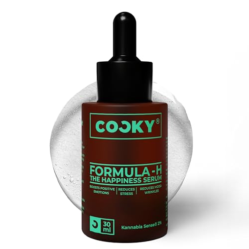 Image of Cocky - Formula H, The Happiness Serum | Mood Booster, Reduces Stress, Activates Brain's Pleasure Areas, Boosts Positive Emotions, Reduces Wrinkles & Helps in Anti-Aging | Powered by Kannabia Sense | Sulphate & Paraben Free | 30 ml