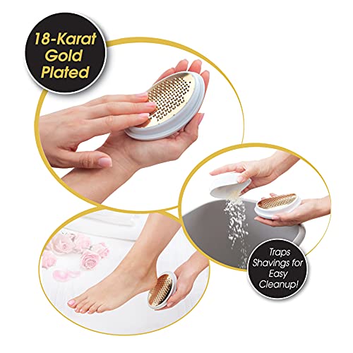 Pedegg Easy Curve 18K Gold-Plated Foot File By Bulbhead, Limited 10Th Anniversary Edition, As Seen On Tv, Curved Laser-Etched File Painlessly Removes Dry Skin & Calluses To Reveal Soft, Sexy Feet #TOP6