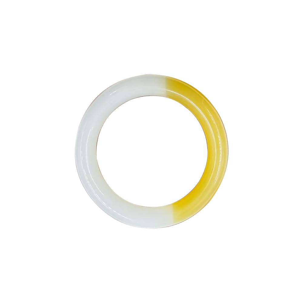 Bracciale di Bangle di Giada Stretta di per Donne ricchezza Cinese Buona Fortuna Bracciale Donna Vintage Vera Genuino Giallo Giada in Pietra Regalo di Compleanno del Compleanno (Giù di Natale a Bassa