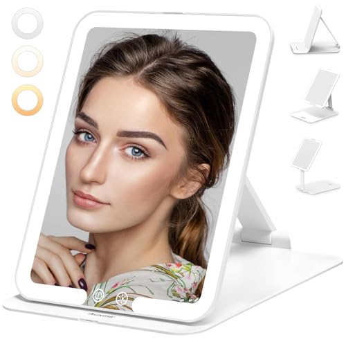 Auxmir Specchio Trucco Pieghevole con Luci Ricaricabile