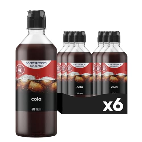 Sodastream Lot de 6 Concentrés Cola pour Machine à Eau Pétillante et Soda | Préparez jusqu'à 9 Litres de Cola en Quelques Secondes, 440ml