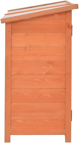 Miniatura 5 de Armario de almacenamiento al aire libre con puertas dobles y estantes, cobertizo de almacenamiento con tapa abierta, cobertizo de almacenamiento