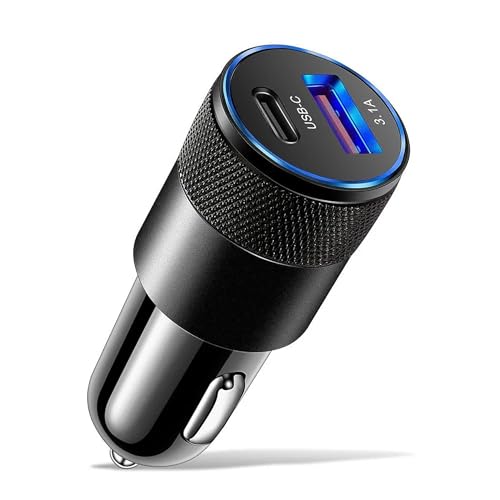 Pipestation® USB C Car Charger | USB-C Port & USB 3.1 | USB Cigarette Lighter Adapter Compatible with iPhone 14 13 12 11 Pro Max XR XS Samsung Galaxy S22 S21 S20 Note Smartphones Tablets Watches Pipestation® USB C Car Charger | USB-C Port & USB 3.1 | USB Cigarette Lighter Adapter Compatible with iPhone 14 13 12 11 Pro Max XR XS Samsung Galaxy S22 S21 S20 Note Smartphones Tablets Watches