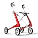 ByACRE Carbon Ultralight Rollator Walker With Organizer Bag, Wide Track, 18.5
