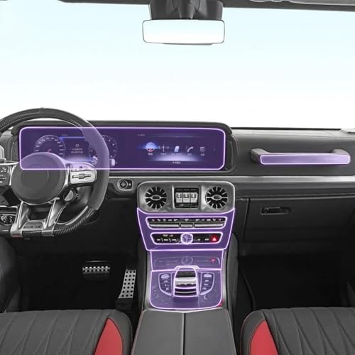 Film protection Mercedes Classe G AMG console centrale TPU ecran PPF haute transparence