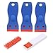 Laicky 3er-Pack Rasierklinge Schaber + 100er-Pack Kunststoff-Ersatzklingen Aufkleber Abziehbilder Farbetiketten Schaber Removal Tool für Auto Fensterglas Tönung Vinyl-Werkzeug KEIN zerkratzt