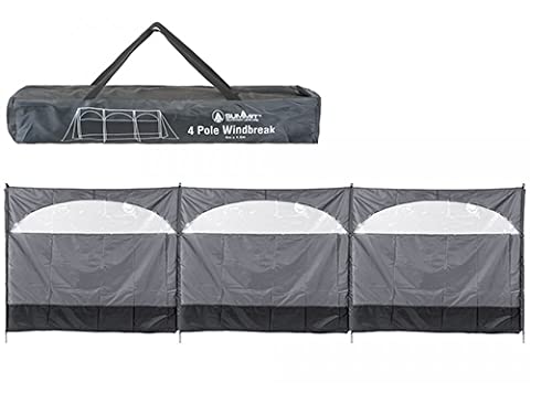 HSS Windbreaker Blocker 150x500cm Camping Caravaning Garden Beach Green Wind Break (Slate Grey)