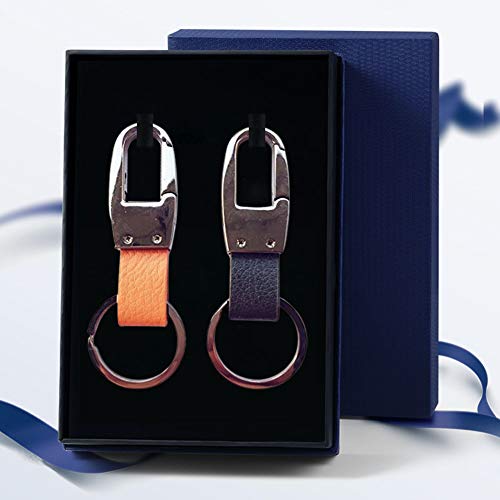 Leather Valet Key Chain,Key Ring Holder, Heavy Duty Hardward Belt Clip Key Ring--2Pack (Chrome) #TOP5