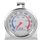 SAFIGLE Ofenthermometer Edelstahl mit Präzisem Zifferblatt Hitzebeständig Vielseitig für Backofen Grill Smoker Freistehend und Hängend für Backen Kochen und Genaue Temperaturmessung