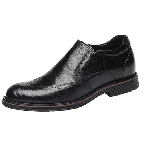 Genuine Leather Men's Casual Shoes， Classic Handmade Comfortable Business Slip-on Casual Cowhide Sole Shoes Men's