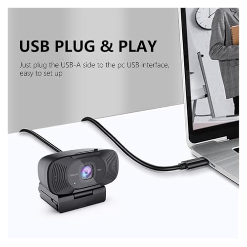 Webcam USB HD 1080p avec double microphone intégré pour PC et visioconférence - 4