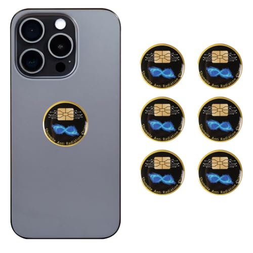 6 Pieces Blocker Protection Neutralizers Stickers for Cell Phones Tablets Laptops Computer WiFi Printer TV Electronic Devices Black