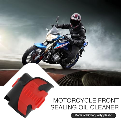 Image of 2 PCS Motorcycle Fork Seal Cleaner, Shock Absorbing Oil Seal Cleaning Tool, ABS Plastic Portable Maintenance Accessory, for Motorcycle Off-road Vehicle (Red)