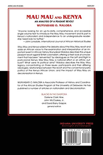 Mau Mau And Kenya: An Analysis Of A Peasant Revolt (Blacks In The Diaspora) #TOP1